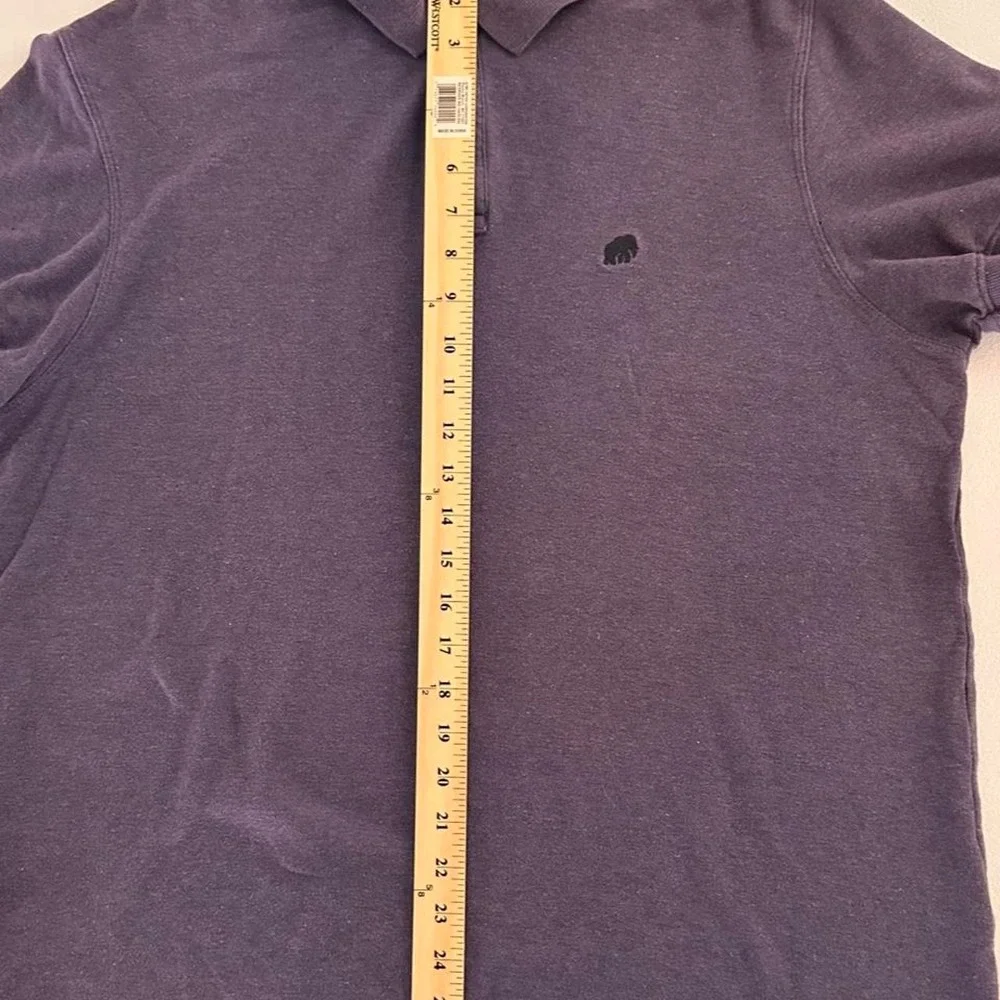 Banana Republic Men's Purple Solid Polo Shirt Short Sleeve Button Size XL